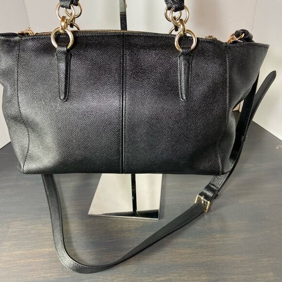Coach Black Pebbled Leather Mini Kelsey Satchel – Crossbody + Shoulder Bag - Picture 3 of 11